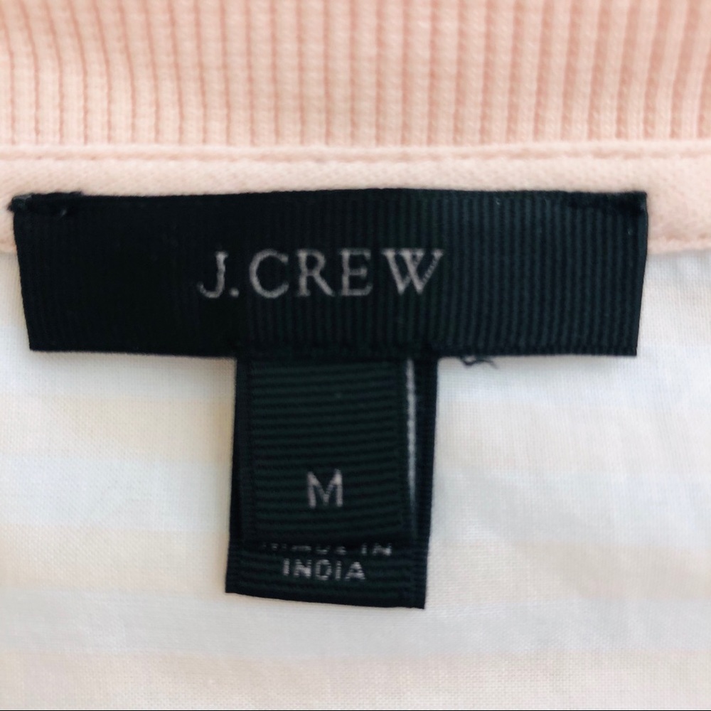 J. Crew Tie Back Sweatshirt Light Pink and White - Picture 3 of 8